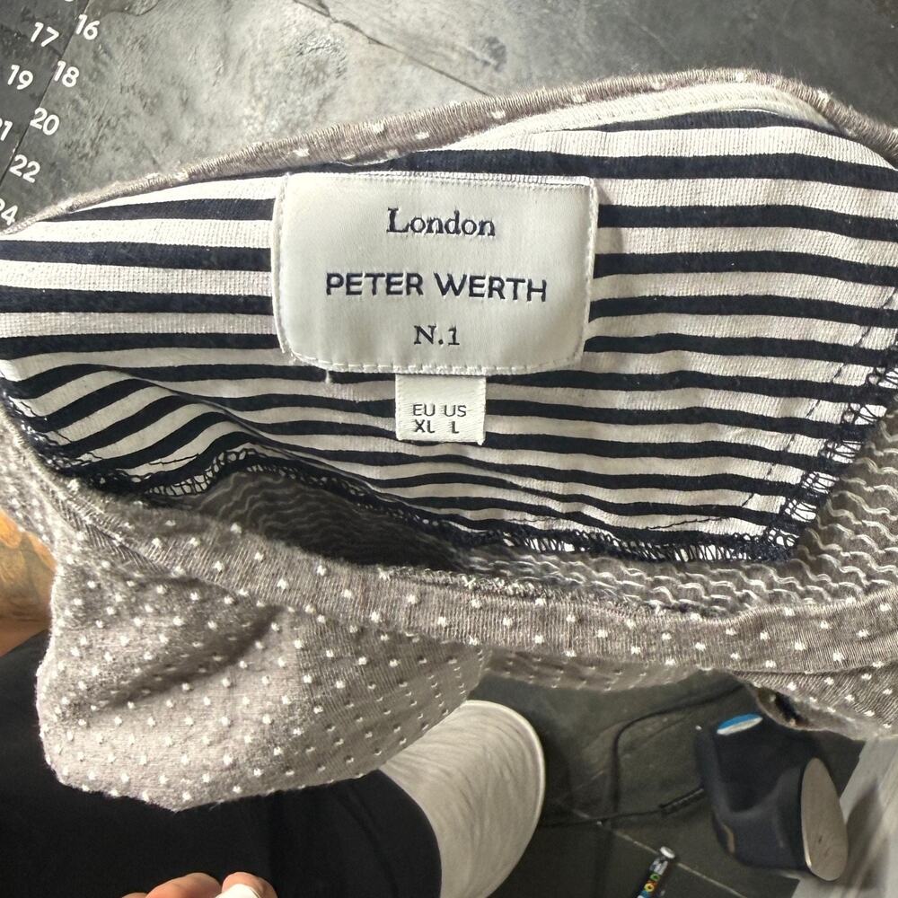 Peter Werth London Polka Dot Pocket T-Shirt Size L - Picture 3 of 3